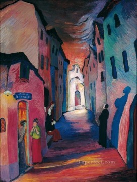 local nocturno Marianne von Werefkin Expresionismo Pinturas al óleo